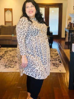 Sarah Leopard Dress